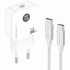 Cargador de pared tech one tech tec2221/ 1xusb tipo-c + cable usb tipo-c/ 20w/ blanco