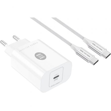 art_tot-car-tec2266_3 Cargador de pared tech one tech tec2266/ 1xusb tipo-c + cable usb tipo-c/ 3a/ blanco