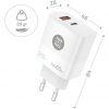 Cargador de pared gan tech one tech gan tec2270/ 1xusb tipo-c/ 1xusb/ 65w/ blanco