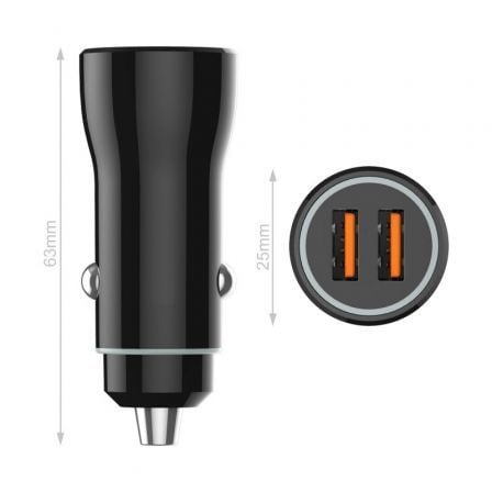 Cargador de coche tech one tech tec2802/ 2xusb/ 12w