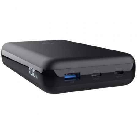Batería Externa/Powerbank Trust Laro 20000mAh/ 100W/ Negra/ Compatible con Portátiles