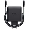 art_tru-carga-maxo-100w-2c-bk_1 Cargador de pared gan trust maxo 100w/ 2xusb tipo-c/incluye cable usb tipo-c/ 100w