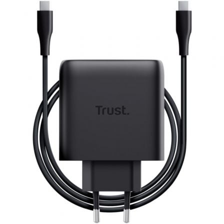 Cargador de pared gan trust maxo 65w/ 1xusb tipo-c/ incluye cable usb tipo-c/ 65w