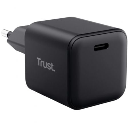 Cargador de pared gan trust maxo 65w ultrareducido/ 1xusb tipo-c/ incluye cable usb tipo-c/ 65w