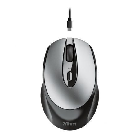 Ratón inalámbrico trust zaya/ batería recargable/ hasta 1600 dpi