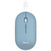 Ratón inalámbrico por bluetooth trust puck/ batería recargable/ hasta 1600 dpi/ azul