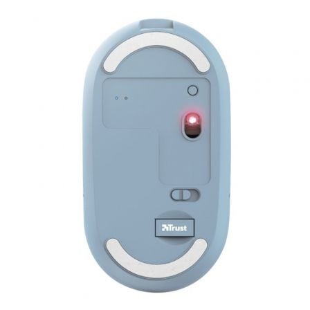 Ratón inalámbrico por bluetooth trust puck/ batería recargable/ hasta 1600 dpi/ azul