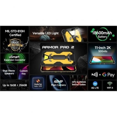 art_ule-tab-ar-pad2-8-256-bk_4 Tablet rugerizada ulefone armor pad 2 11"/ 8gb/ 256gb/ octacore/ 4g/ negro y amarillo