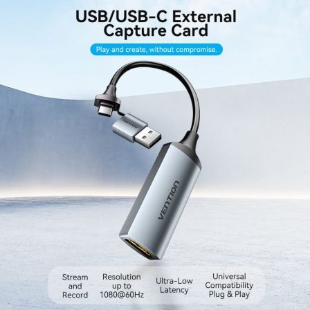 Conversor HDMI 4K 60Hz Vention ACWHA/ HDMI Hembra / USB Macho - USB Tipo-C Macho/ 480Mbps/ 10cm/ Negro