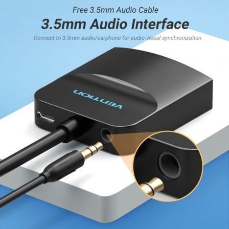 Conversor vention 42161 hdmi macho - vga hembra - jack 3.5 hembra/ 15cm/ negro