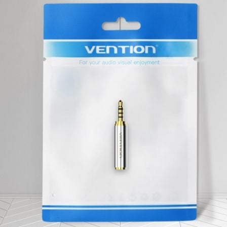 Adaptador jack vention vab-s02/ jack 2.5 macho - jack 3.5 hembra/ plata
