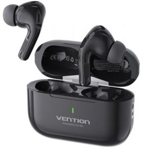 Auriculares bluetooth vention echo lite e11 con estuche de carga/ autonomía 6h/ negros