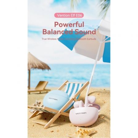 Auriculares bluetooth vention elf 06 nbkb0 con estuche de carga/ autonomía 6h/ negros