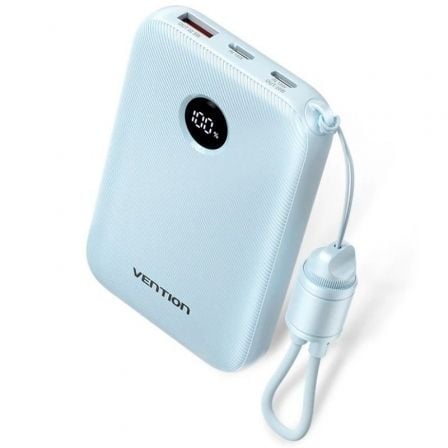 art_ven-bat-fkal0-c_1 Powerbank 10000mAh Vention FKAL0-C/ 22.5W/ Azul/ Incluye Cable USB Tipo-C