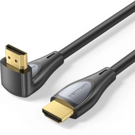 Cable hdmi 2.0 4k acodado vention alqbi/ hdmi macho - hdmi macho/ 3m/ negro