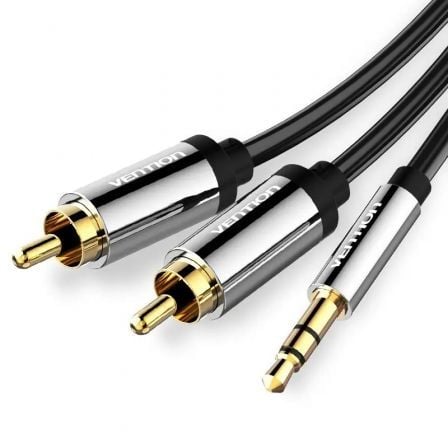 art_ven-cab-bcfbf_1 Cable estéreo vention bcfbf/ jack 3.5 macho - 2x rca macho/ 1m/ negro