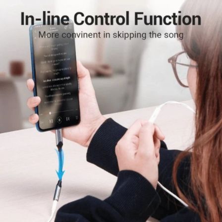 Conversor vention bgmhf/ jack 3.5 hembra - usb tipo-c macho/ 1m/ gris