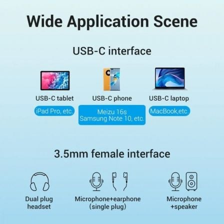 art_ven-cab-bgphy_4 Cable conversor usb tipo-c vention bgphy/ usb tipo-c macho - 2x jack 3.5 hembra/ 30cm/ gris