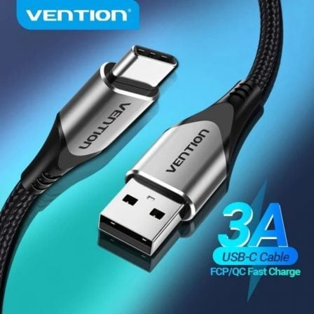 Cable usb 2.0 tipo-c vention codhc/ usb macho - usb tipo-c macho/ 480mbps/ 25cm/ gris
