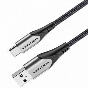 Cable usb 2.0 tipo-c vention codhh/ usb macho - usb tipo-c macho/ 480mbps/ 2m/ gris