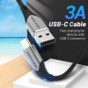 Cable usb 2.0 tipo-c vention codhi/ usb tipo-c macho - usb macho/ 480mbps/ 3m/ gris