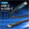 Cable usb 2.0 tipo-c vention cosbd/ usb tipo-c macho - usb tipo-c macho/ hasta 60w/ 480mbps/ 50cm/ negro