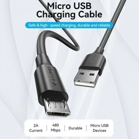 Cable usb 2.0 vention ctibd/ usb macho - microusb macho/ 480mbps/ 50cm/ negro