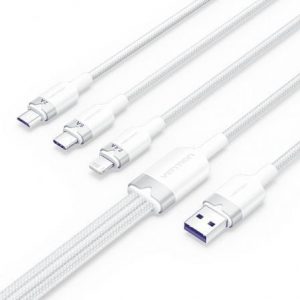Cable usb 2.0 lightning vention ctpwg/ usb macho/ usb tipo-c macho - microusb macho - lightning macho/ hasta 60w/ 480mbps/