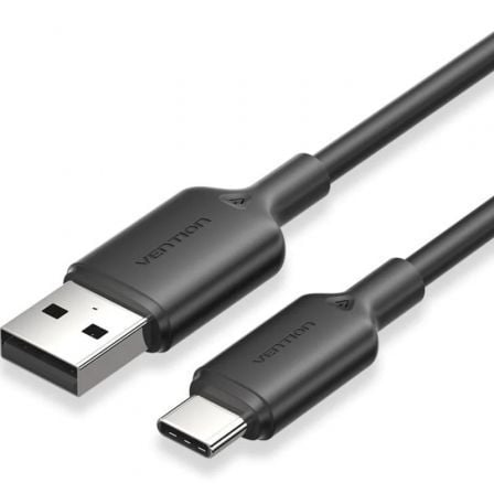 Cable usb 2.0 tipo-c vention ctqbf/ usb tipo-c macho - usb macho/ hasta 60w/ 480mbps/ 1m/ negro