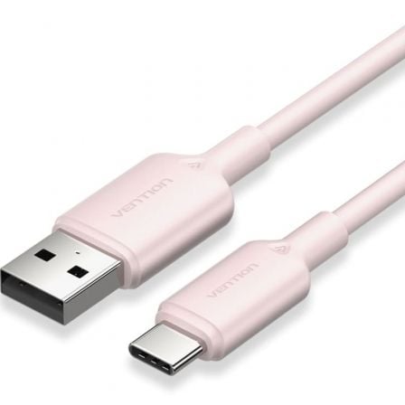 Cable usb 2.0 tipo-c vention ctqph/ usb tipo-c macho - usb macho/ hasta 60w/ 480mbps/ 2m/ rosa