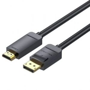 Cable conversor vention hagbj/ displayport macho - hdmi 4k macho/ 5m/ negro