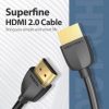Cable hdmi 2.0 4k portatil vention aaibh/ hdmi macho - hdmi macho/ 2m/ negro