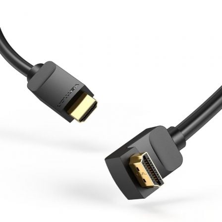 Cable hdmi 2.0 4k acodado vention aaqbh/ hdmi macho - hdmi macho/ 2m/ negro