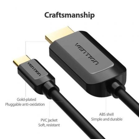 art_ven-cab-hdmi-cgubf_3 Cable conversor hdmi 1.4 4k vention cgubf/ usb tipo-c macho - hdmi macho/ 1m/ negro