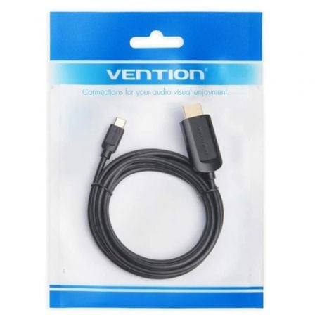 Cable conversor hdmi 1.4 4k vention cgubg/ usb tipo-c macho - hdmi macho/ 1.5m/ negro