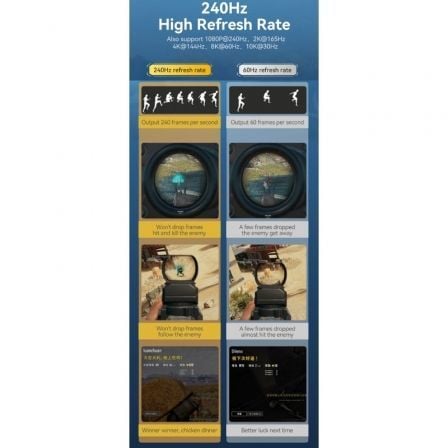 Cable displayport 2.1 16k vention hgabi/ displayport macho - displayport macho/ 3m/ negro