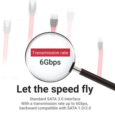 Cable sata vention kddrd/ sata hembra - sata hembra/ 50cm/ rojo