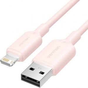 Cable usb 2.0 lightning vention lamph/ usb macho - lightning macho/ 480mbps/ 2m/ rosa