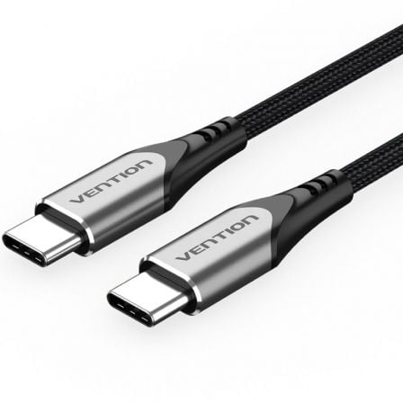 art_ven-cab-tadhg_1 Cable usb 2.0 tipo-c vention tadhg/ usb tipo-c macho - usb tipo-c macho/ hasta 60w/ 480mbps/ 1.5m/ gris