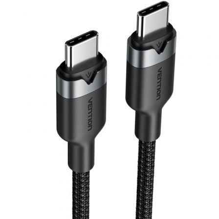 Cable usb 2.0 tipo-c 3a vention trdbh/ usb tipo-c macho - usb tipo-c macho/ hasta 60w/ 480mbps/ 2m/ negro