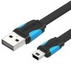Cable usb 2.0 vention vas-a14-b050/ miniusb macho - usb macho/ 480mbps/ 50cm/ azul y negro