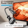 Cable alimentación forma 8 vention zclbac/ cee7/16 macho - c7 hembra/ 1.8m