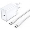 Cargador de pared vention fahwf-eu/ 1xusb tipo-c + 2x cable usb tipo-c/ 25w