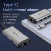 Docking usb tipo-c vention cnchb/ 1xhdmi 4k/ 3xusb/ 1xusb tipo-c pd/ 1xrj45/ gris