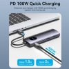Docking USB Tipo-C Vention TQVHB/ 2xHDMI 4K/ 3xUSB/ 1xRJ45/ 1xLector de Tarjetas/ 1xUSB Tipo-C PD/ Gris