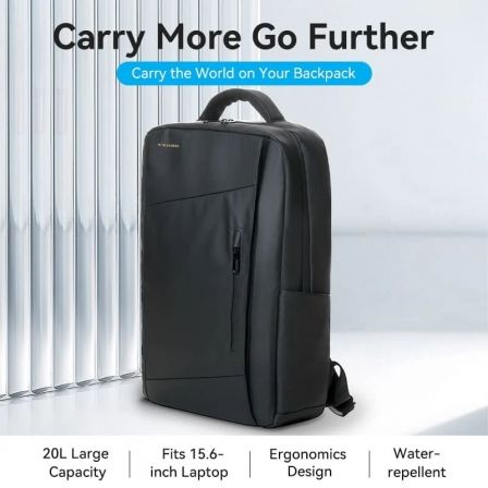 Mochila vention krrb0 para portátiles hasta 15.6"/ 20l/ impermeable/ negra