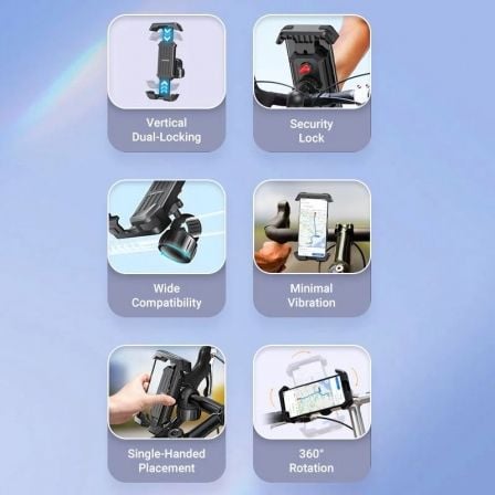 Soporte de smartphone para bici vention ksfb0/ negro