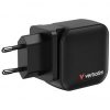 Cargador de pared universal gan para viaje verbatim mini gan wall charger/ 2xusb tipo-c/ 1xusb/ 70w