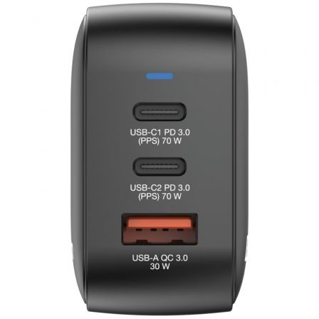 Cargador de pared universal gan para viaje verbatim mini gan wall charger/ 2xusb tipo-c/ 1xusb/ 70w
