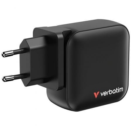 Cargador de pared universal gan para viaje verbatim mini gan wall charger/ 3xusb tipo-c/ 1xusb/ 100w